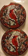 Load image into Gallery viewer, Stained Glass Bird Car Coaster Set

