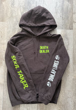 Load image into Gallery viewer, Death Dealer/Soul Taker Hoodie- Chocolate/Green
